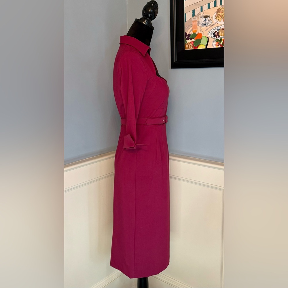 Glamour Bunny 1950s Style Raspberry Sleeved Lorelei Pencil Dress Sz S - Picture 4 of 6